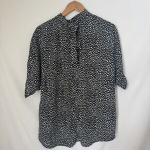 SHEIN Monochrome Patterned Blouse